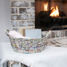 Load image into Gallery viewer, Recycled Newspaper Basket