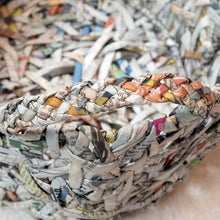 Load image into Gallery viewer, Recycled Newspaper Basket