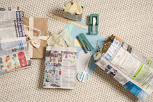 Load image into Gallery viewer, Recycled Newspaper Gift Bags - set of 8