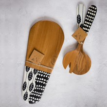 Load image into Gallery viewer, Mini Teak Charcuterie Board - Monochrome